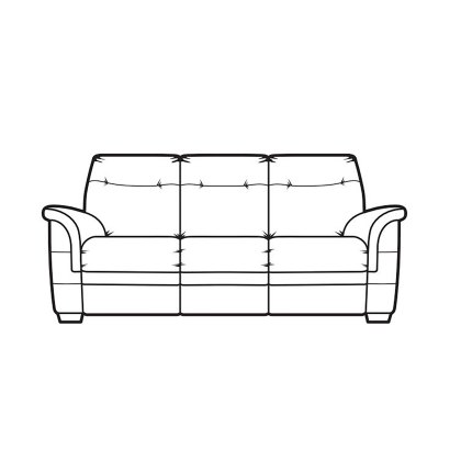 Hudson 3 Seater Sofa Fabric A