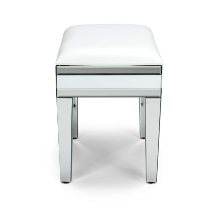 Liberty Bedroom Stool White & Silver