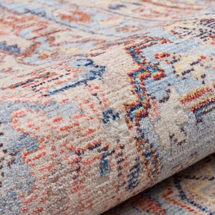 Heritage Sky Blue & Terracotta Rug Collection