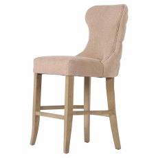 Guia Button Back Low Bar Stool Fabric (Multiple Colours)