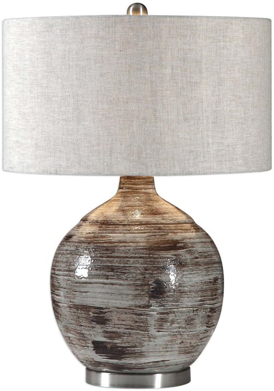 Mindy Brownes Tamula Table Lamp Beige Shade with Brown & White Base
