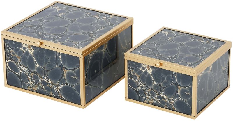 Mindy Brownes Accessory Box Navy (Set of 2)
