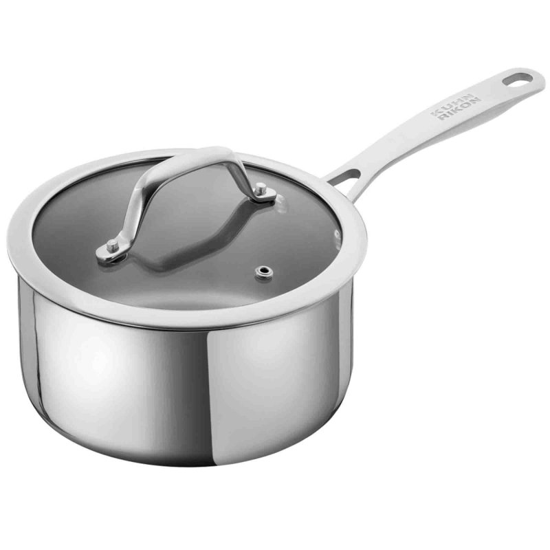 Kuhn Rikon Allround 16cm/1.5L Saucepan with Glass Lid Stainless Steel Lid On