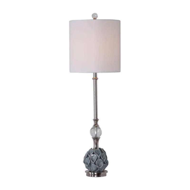 Mindy Brownes Elody Buffet Table Lamp Grey Base with Linen Shade