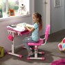 Comfortline Adjustable & Tiltable Desk Including Adjustable Chair 201 Pink Lifes