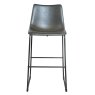 Cooper High Bar Stool Faux Leather Grey