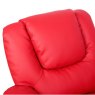 Kids Recliner Armchair Faux Leather Red