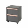London Mobile 2 Drawer Filing Cabinet Anthracite