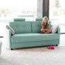 Fama Bolero 3 Seater Curved Sofa Bed With 2 Headrests Fabric