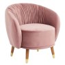 Mindy Brownes Kiona Pleated Armchair Fabric Blush Pink