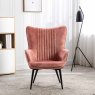 Cleveland Armchair Fabric Blush Pink Front