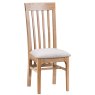 Alford Slatted Back Dining Chair Fabric Light Oak 