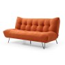 Kruger 3 Seater Sofa Bed Fabric Orange