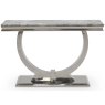 Arianna Console Table Stainless Steel & Grey Marble Effect Top