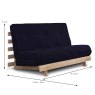 Kobe Double Futon/Sofa Bed Fabric Navy Dimensions