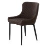 Ottowa Dining Chair Faux Leather Brown