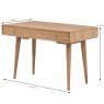 Jenson Dressing Table/Desk Light Oak Measurements