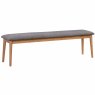 Jenson 3 Person Dining Bench Light Oak With Upholstered Seat Pad Grey