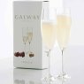 Galway Crystal Elegance Champagen/Prosecco Flute Glasses (Set of 2) Box