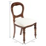 Normandie Bedroom Chair With Beige Seat Pad Dimensions