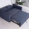 Jerpoint 2 Seater Sofa Bed Fabric Denim Blue Flat