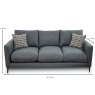Kristiansand 3 Seater Sofa Fabric A Measurements