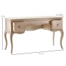Camille Dressing Table/Desk & Bedroom Stool Set Limed Oak Table Measurements
