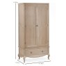 Camille Double Wardrobe With 1 Drawer Limed Oak Measurements