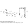 JAY-BE Revolution Airflow Single Folding Guest Bed Dimensions