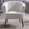 Gia Occasional Tub Chair Fabric Boucle Cream Front