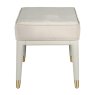 Darcy Bedroom Stool With Fabric Seat Pad Stone Side