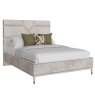 Darcy King (150cm) Bedstead With Fabric Headboard Stone