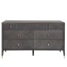 Darcy 4 + 3 Drawer Chest Of Drawers Ebony Ecru Front