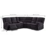 Fremantle 4+ Seater Manual Reclining Sofa With Central Console Fabric Charcoal Dimensions