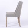 Rose Dining Chair Fabric Natural Side View
