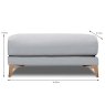 Almere Large Footstool Fabric 30 Dimensions