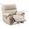 Girona Electric Reclining Armchair Leather Chalk
