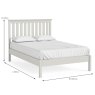 Lille Double (135cm) Bedstead Light Grey Dimensions