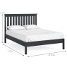 Lille King (150cm) Bedstead Charcoal Dimensions