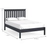 Lille Double (135cm) Bedstead Charcoal Dimensions