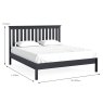 Lille Super King (180cm) Bedstead Charcoal Dimensions
