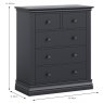 Lille 3 + 2 Drawer Chest Of Drawers Charcoal Dimensions