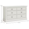 Lille 3 + 3 Drawer Chest Of Drawers Light Grey Dimensions