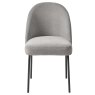 Cava Dining Chair Fabric Grey Front