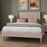 Emile King (150cm) Bedstead With Fabric Headboard Cream Lifestyle