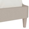 Emile King (150cm) Bedstead With Fabric Headboard Cream Close Up