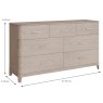 Emile 4 + 3 Drawer Chest Of Drawers Cream Dimensions
