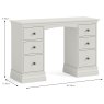 Lille 3 + 3 Drawers Dressing Table Light Grey Dimensions