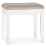 Julie Bedroom Stool With Fabric Seat Pad Painted Off-White