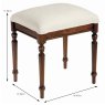 Normandie Bedroom Stool With Upholstered Seat Pad Beige Dimensions
